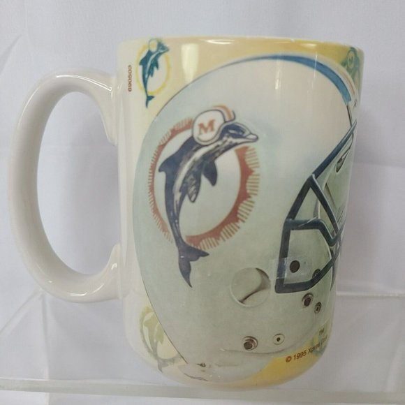 Vintage 1995 Miami Dolphins Xpres Coffee Mug Rustic NFL Football Photo Joe Sohm - Picture 2 of 14